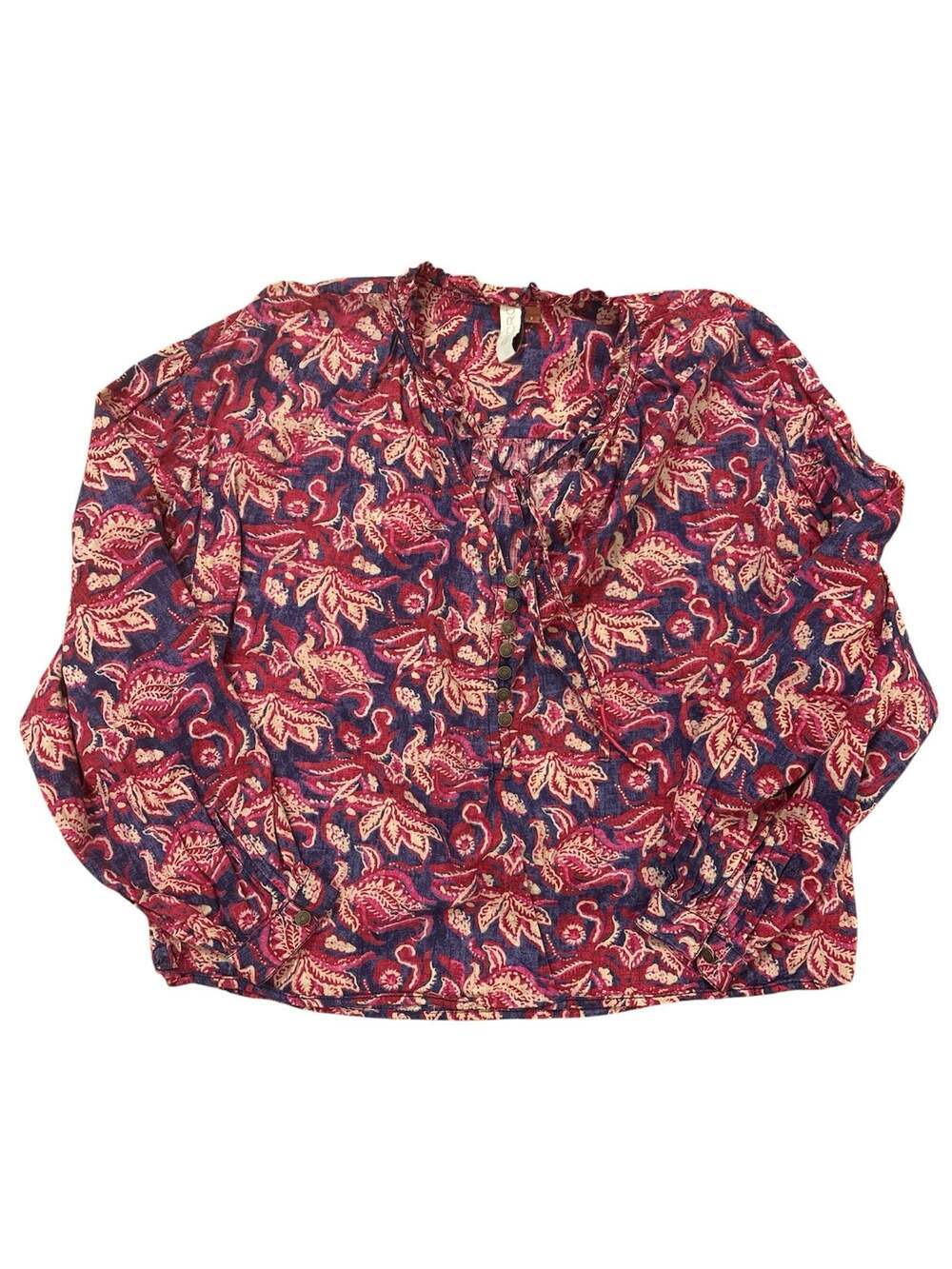 Anthropologie Pilcro Lucille Floral Peasant Blouse - Picture 2 of 11